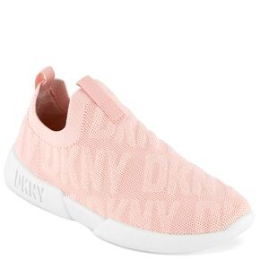 Little big girl size 5 rose glitter in fabric slip ons tennis shoes new in box